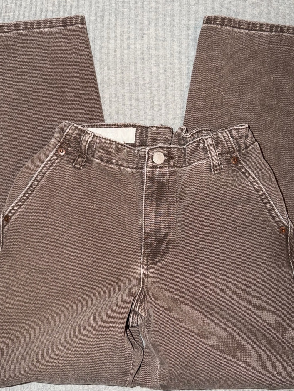 Zara Girls Brown Jeans - Relaxed Fit